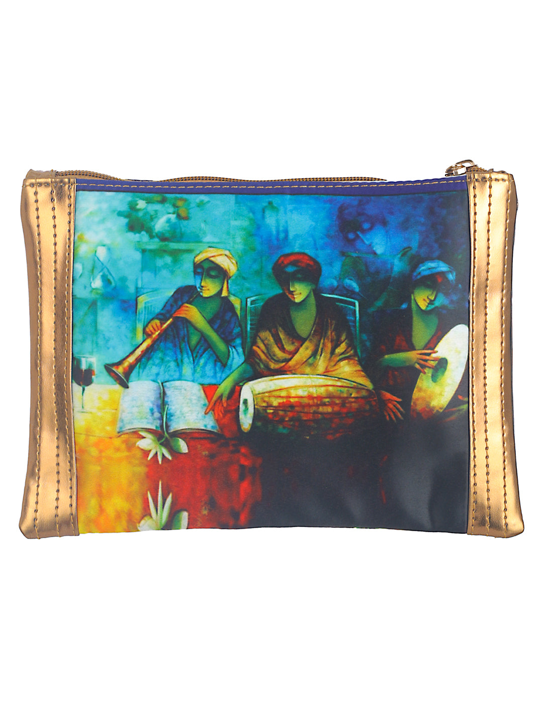 Folk Dhun Multicolor Zipper Pouch