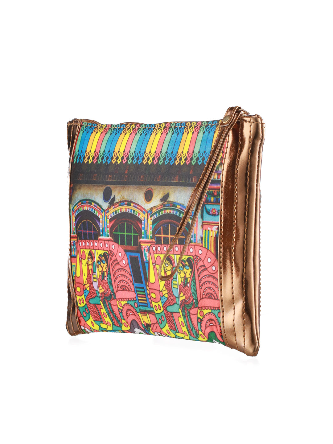 HerSawari Multicolor Printed Zipper Pouch