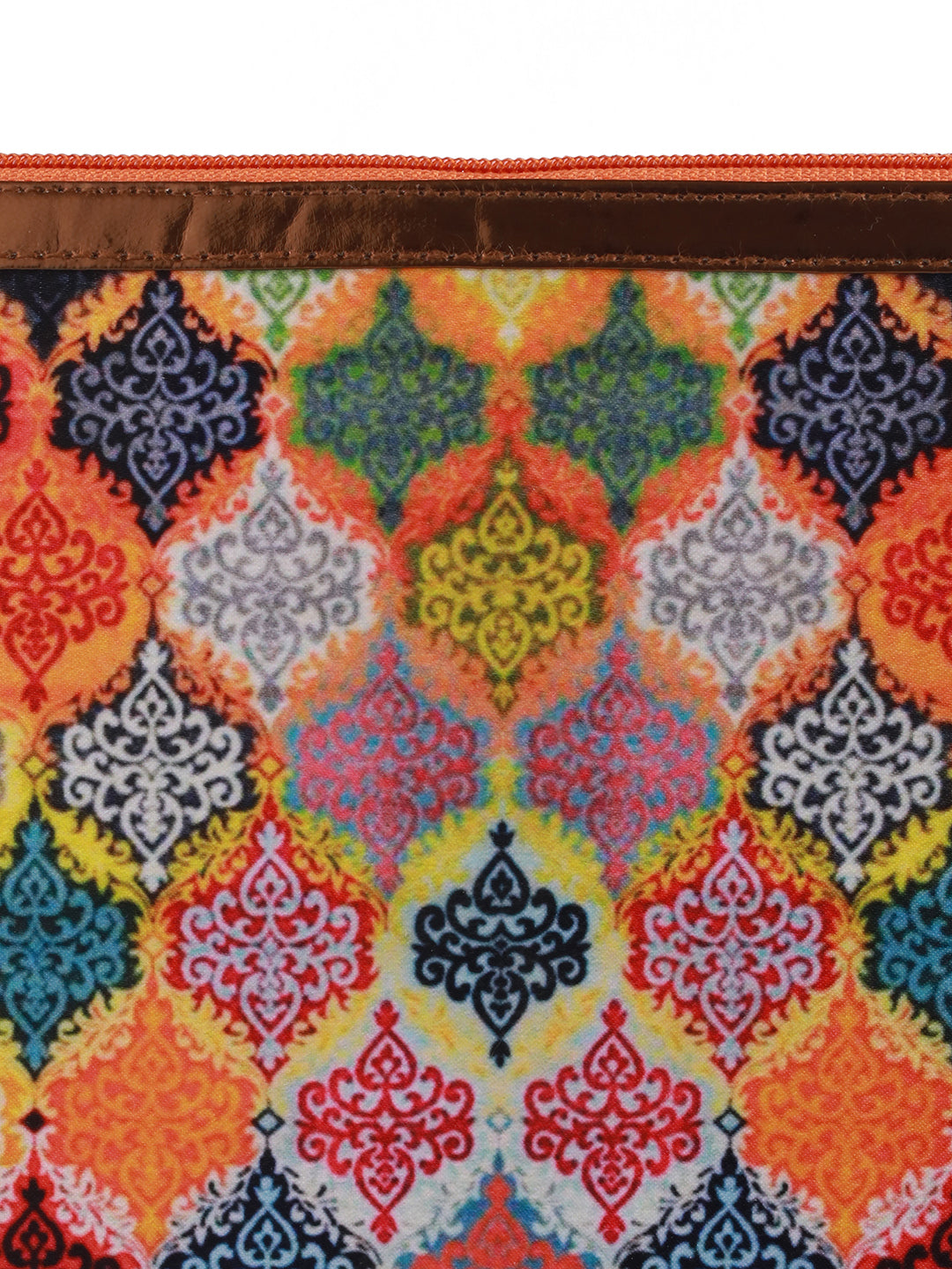 Rangrez Multicolor Ethnic Motif Zipper Pouch