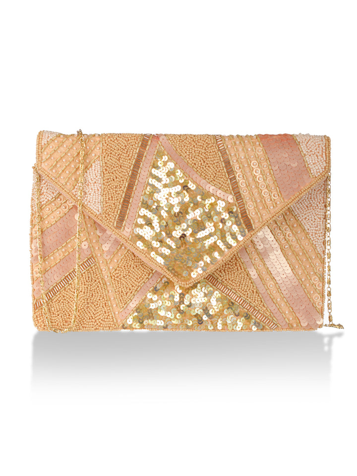 Priyaasi Pink SequinSync Beaded Sling Bag