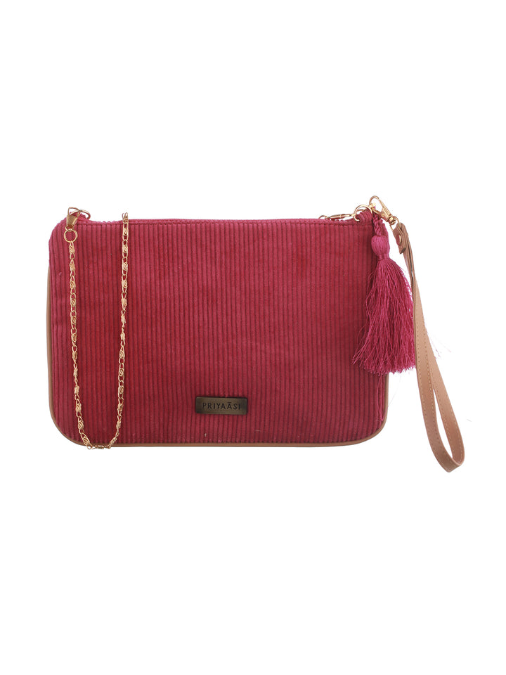 The Ruling Solid Pink Utility Zipper Pouch