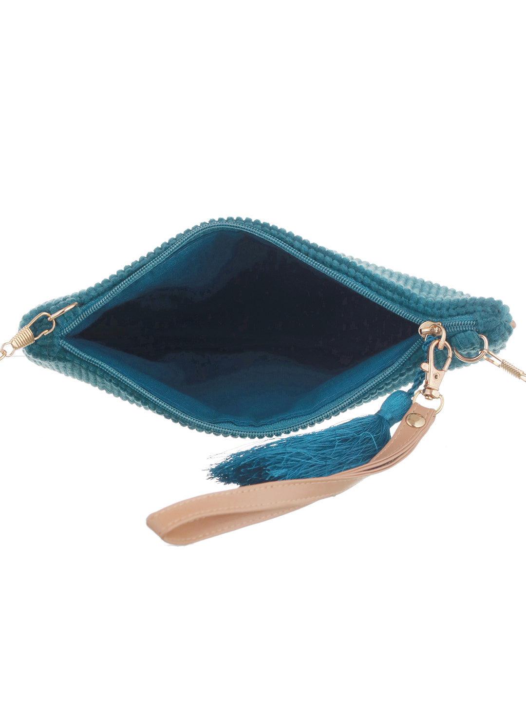 The Ruling Solid Blue Utility Zipper Pouch