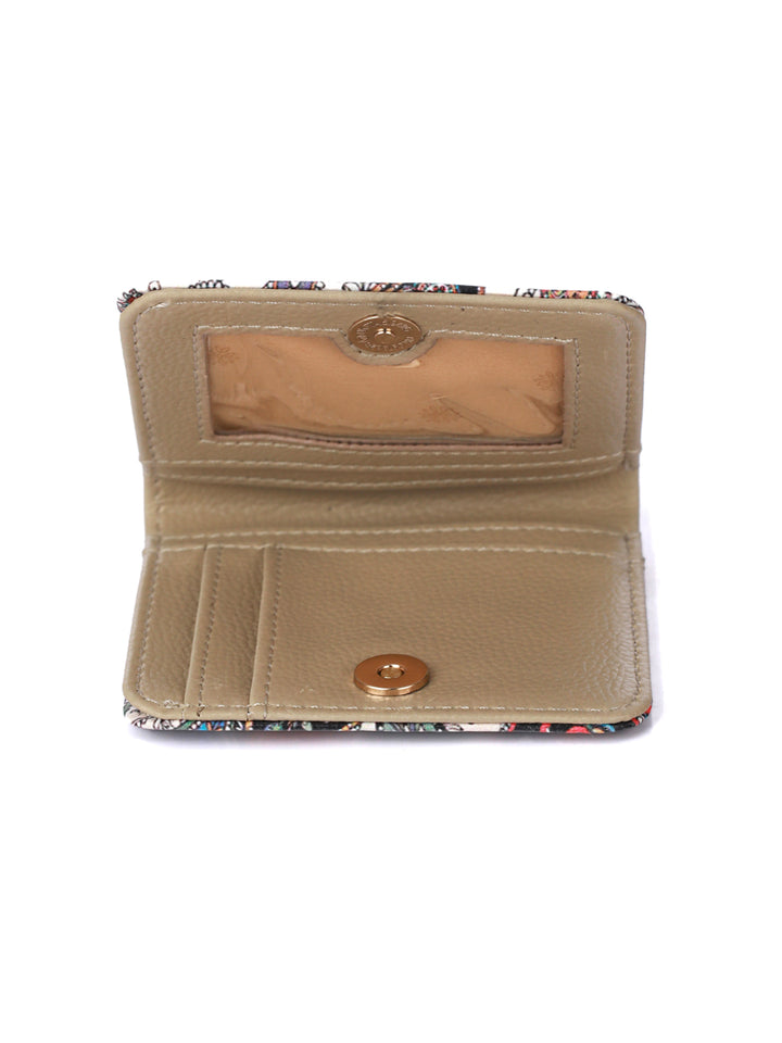 Paisley Kalamkari Floral Two Fold Wallet and Sling Bag Set