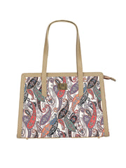 Paisley Kalamkari Floral Tote Bag