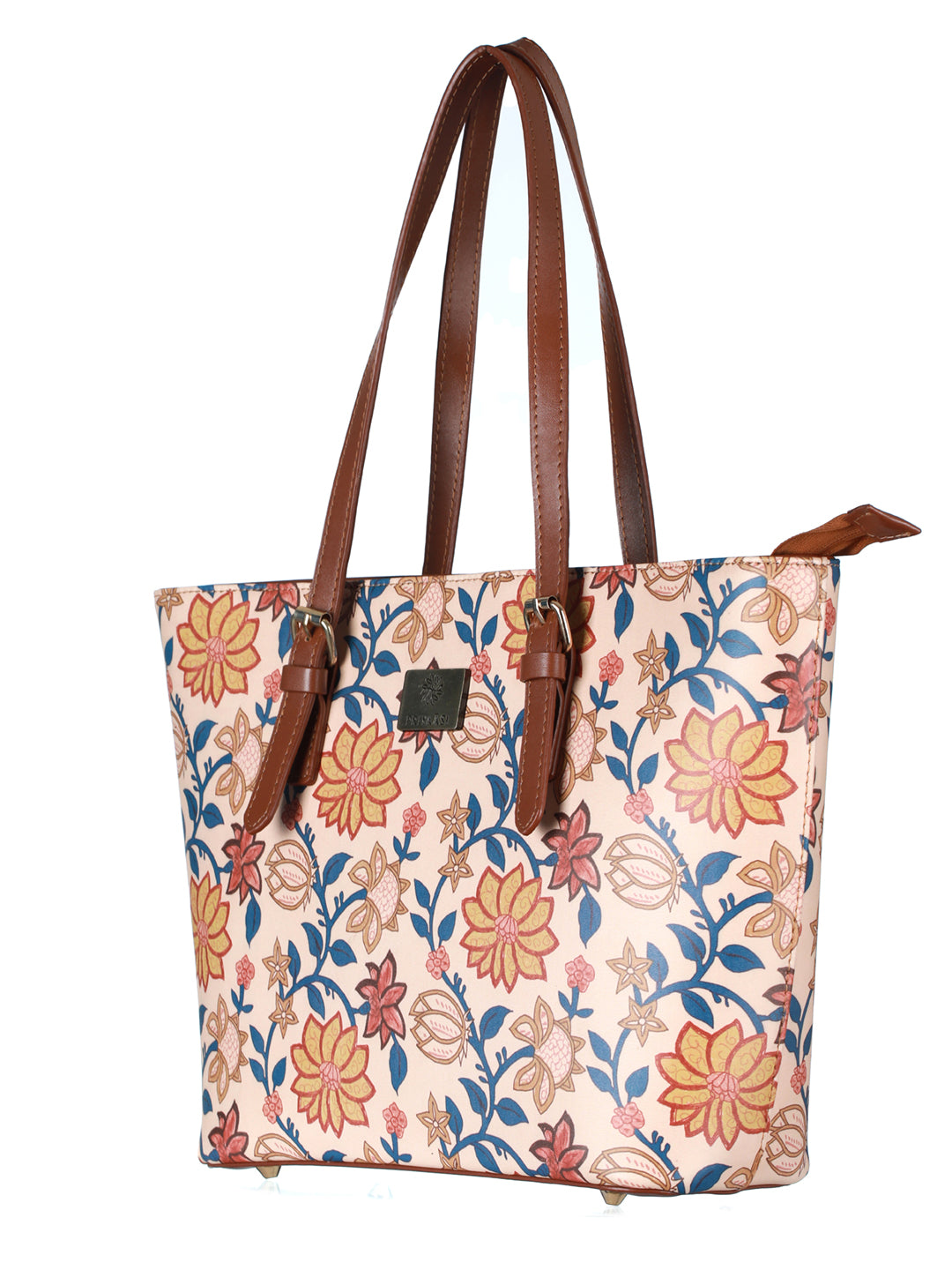 Floral Kalamkari Multicoloured Tote Bag