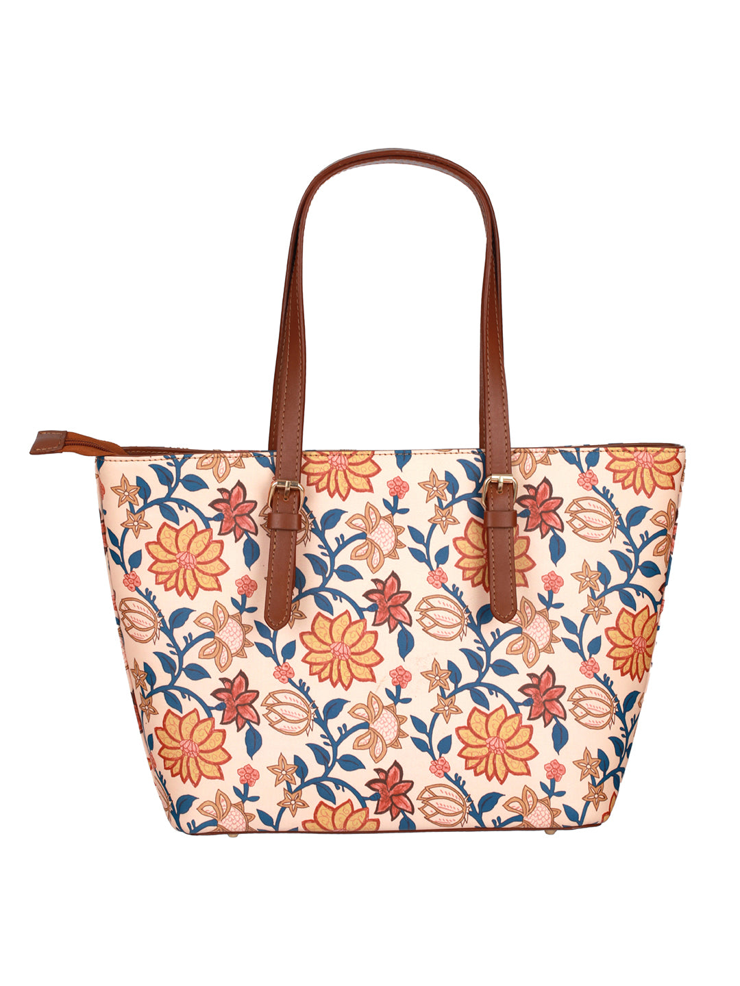 Floral Kalamkari Multicoloured Tote Bag