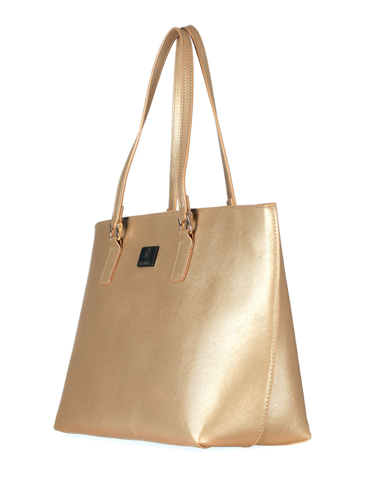 Metallic Gold Solid Laptop Sleeve and Tote Bag Set